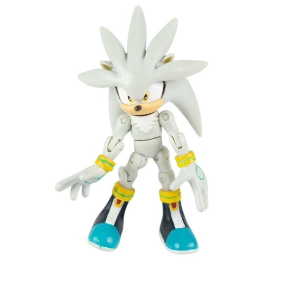 Jazwares Silver the Hedgehog Action Figure Kids OS Grey Sonic 3" posable sega